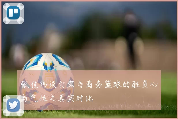张佳玮谈打架与商务篮球的胜负心与气性之真实对比